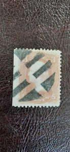 US Scott # 65; 3c Washington; used from 1861;  Fine centering. .