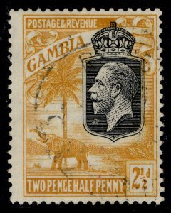 GAMBIA GV SG127, 2½d orange-yellow, FINE USED. Cat £14.