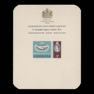 Gibraltar 1965 (Proof) International Cooperation Year presentation cards ...