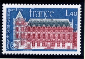 France Scott 1645 MNH** St. Germain des Pres Abbey  1979 stamp