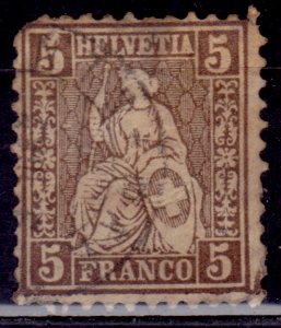 Switzerland 1881, Helvetia, 3c, sc#61, used