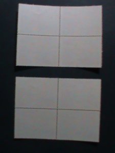 ​PHILIPPINES-1960-SC#817-8- WORLD REFUGEE YEAR -MNH BLOCKS- VERY FINE