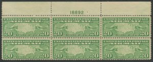 USA # C9 MH FVF Plate Block of 6 - CV. - $70