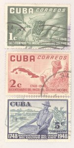 Cuba, Scott #481-83, Used