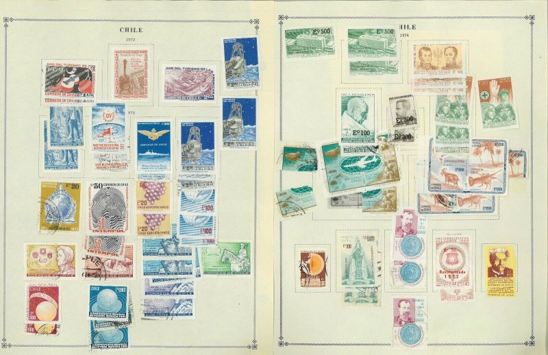 Chile 1944-1979 M & U Hinged on a Duplicated Mix of Scott Pages (41)