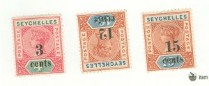 Seychelles #22-24a Unused Single