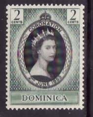 Dominica-Sc#141- id14-unused NH   QEII Coronation set-any rainbow