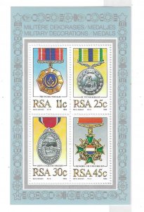 South Africa 1984 Military Medals S/S Sc 645a MNH C11