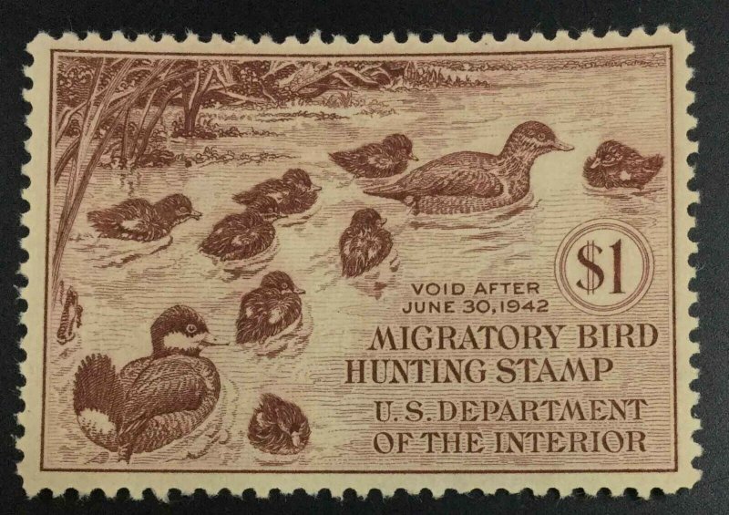 MOMEN: US STAMPS #RW8 DUCK MINT OG NH VF+ LOT #73012*