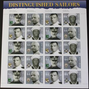 US #4440-43 Mint Sheet Distinguished Sailors 