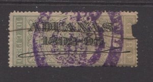 Spanish Revenue Stamp - Aduanas 1892-93 Giro 10 c peso Customs with Overprint