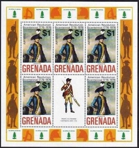 Grenada 628-33, C29-C32, MNH. USA-200, 1976. Leaders of Independence War.