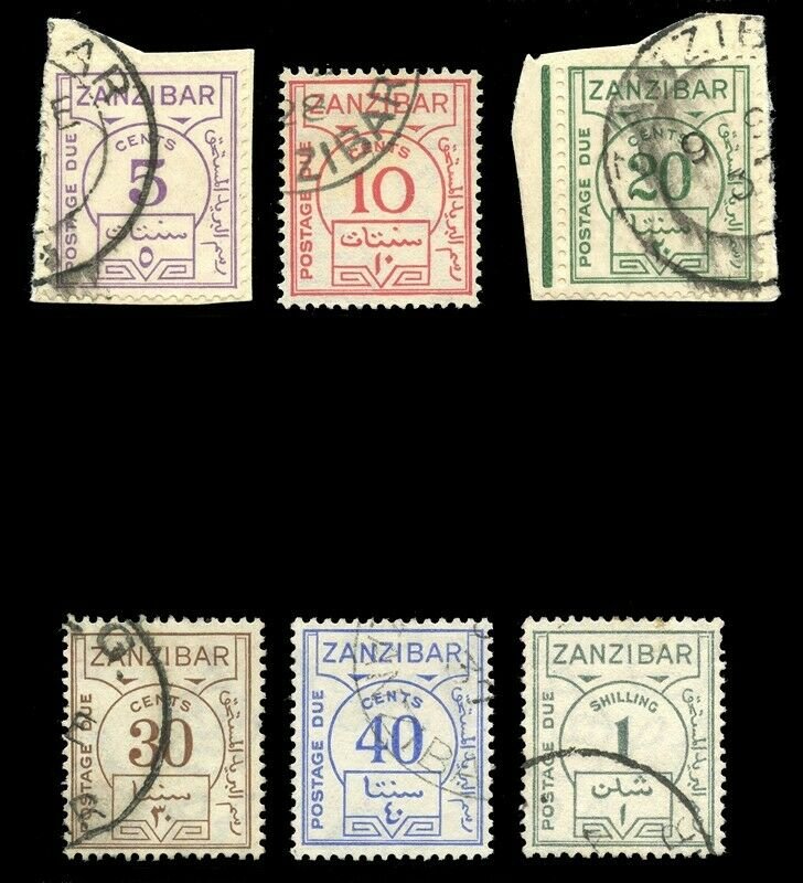 Zanzibar 1936 KGV Postage Due set complete very fine used. SG D24-D30.