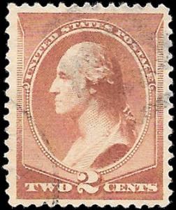 1883 US SC # 210 USED VF   NH ng FANCY FACE FREE CANCEL- VERY SOUND