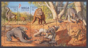 AUSTRALIA - 2008 MEGA FAUNA / ANIMALS - MIN. SHEET MINT NH