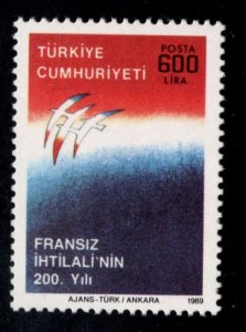 TURKEY Scott 2446 MNH** 1989 French Revolution Bicentennial set