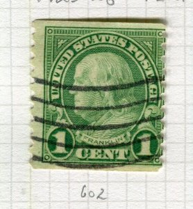 USA; 1923 early Coil Stamp fine used Portrait issue 1c. value