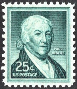 SC#1048 25¢ Paul Revere Single (1958) MNH