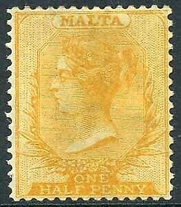 Malta SG12.5d Bright Orange-yellow Fresh Colour M/M (hinge remainder) Cat 275