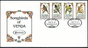 SA-Venda 116-119, FDC. Michel 103-106. Songbirds 1985.