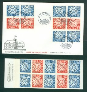 Sweden. 1968 FDC  Cachet + Booklet. Mnh. Lund University 3oo Year. Sc.# 781A.