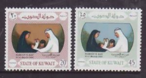 Kuwait-Sc#356-7- id11-unused NH set-Family day-1967-