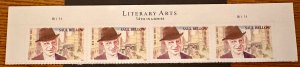 US # 5831 Saul Bellow strip of 4 w/header 3oz rate 2024 Mint NH