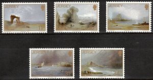JERSEY 1987 Le Capelain Paintings; Scott 437-41, SG 428-32; MNH