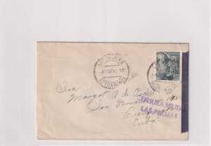 1940 Las Palmas, Canary Island to Cienfuegos, Cuba Las Palmas Censor (C6300)