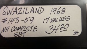 Swaziland 1968 Overprints Scott# 143-159 VF-XF MNH complete set of 17
