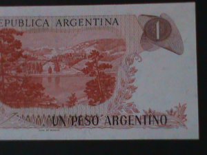 ​ARGENTINA-1973 CENTRAL BANK-$1 PESO-UN-CIRCULATED-VERY FINE-51 YEARS OLD