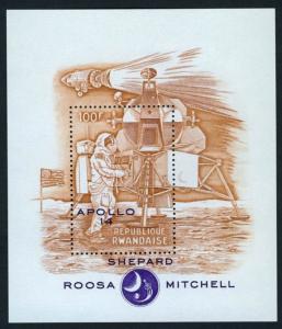 Rwanda 407 MNH Moon Landing, Apollo 14 o/p