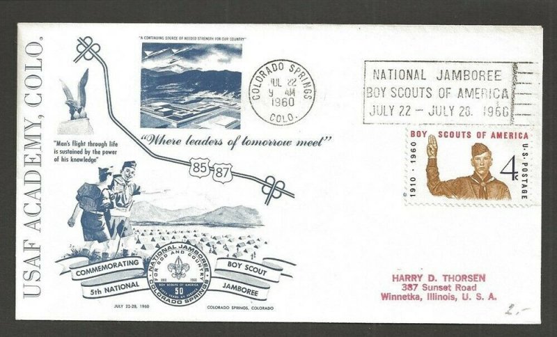 1960 US National Boy Scout Jamboree Colorado Springs US Air Force Academy