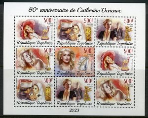 TOGO 2023 80th ANNIVERSARY OF CATHERINE DENEUVE SHEET MINT NEVER HINGED