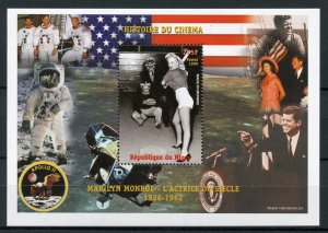 Niger 1999 MNH Marilyn Monroe Stamps Baseball Actresses Celebrities JFK 1v M/S 