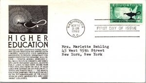 1962 FDC - Higher Education - Washington, DC - F34752