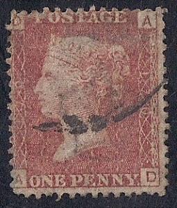 Great Britain 1864  #33 1P Queen Victoria, used stamp F-VF