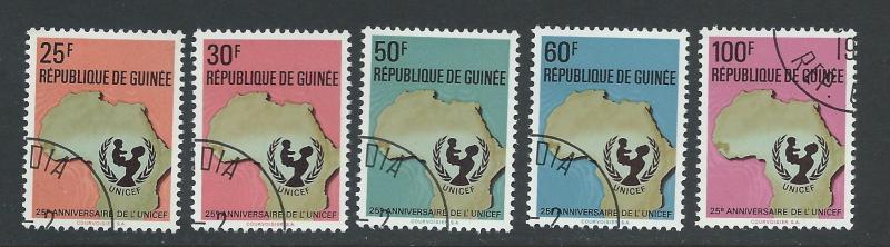 GUINEA SC# 588-92 VF U 1971