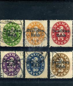 Bavaria 1920 - Sc# O52-O57  Used