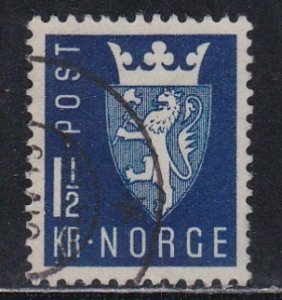 Norway # 268, Shield, Used, 1/2 Cat.