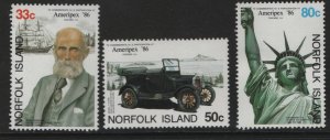 NORFOLK ISLANDS  382-384  MNH SET