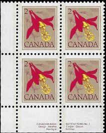 CANADA   #707 MNH LOWER LEFT PLATE BLOCK  (3)