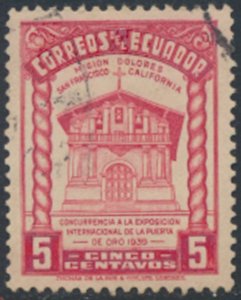 Ecuador  Sc# 383  Used  Dolores Mission  see details  / scans