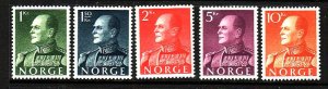 Norway-Sc#370-4-unused very lightly hinged -King Olav V -1959-