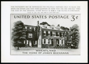 USA #1081 Wheatland Issue A528 Photo Essay BW 3x4 Publicity Card