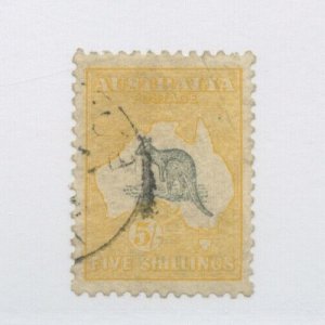 AUSTRALIA  #12 light cancel used KANGAROO Cat $260 stamp