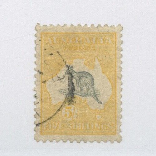 AUSTRALIA  #12 light cancel used KANGAROO Cat $260 stamp