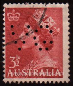 Australia #258 Used - 1953 3 1/2d.  - Crown or Scepter