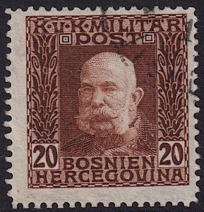 Bosnia & Herzegovina - 1912 - Scott #72 - used - Franz Josef