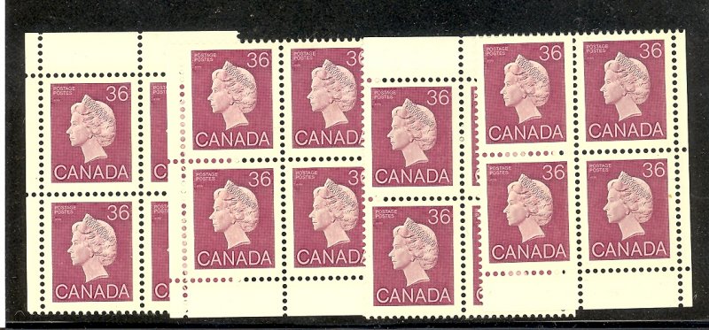 Canada #926a  M/S  Plate Blocks  VF NH -  Lakeshore Philatelics